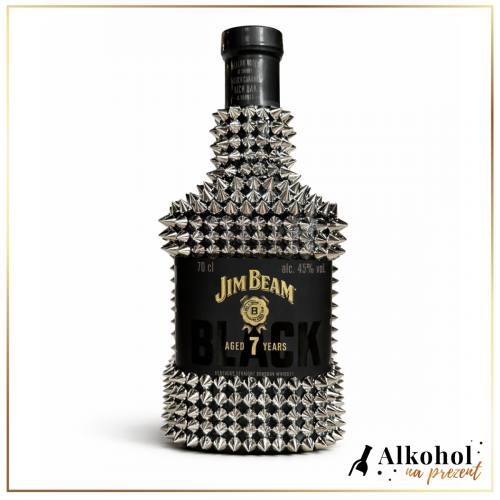 JIM BEAM BLACK ZE SREBRNYMI KOLCAMI - PREZENT NA URODZINY