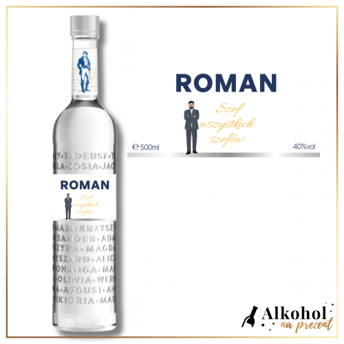 SZEF WÓDKA PAN TADEUSZ - PREZENT DLA SZEFA Z PERSONALIZOWANĄ ETYKIETĄ