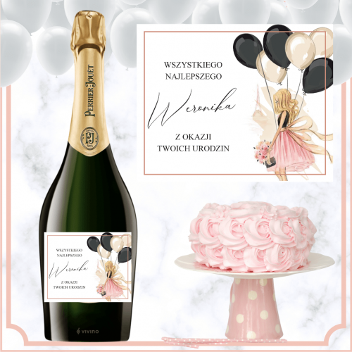 DZIEWCZYNA Z BALONAMI SZAMPAN PERRIER JOUET GRAND BRUT