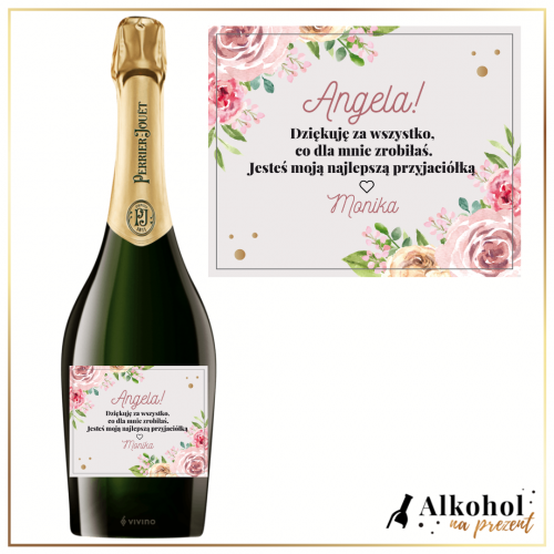 DZIĘKUJĘ ZA WSZYSTKO SZAMPAN PERRIER JOUET GRAND BRUT- PODZIĘKOWANIA DLA RODZICÓW I ŚWIADKÓW