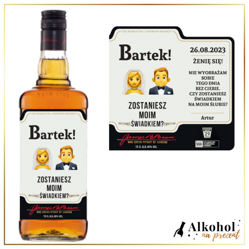 ŻENIĘ SIĘ JIM BEAM WHITE - PREZENT DLA ŚWIADKA