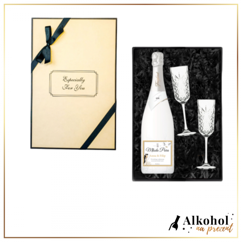 MŁODA PARA FREIXENET ICE + KRYSZTAŁOWE KIELISZKI- WYJĄTKOWY PREZENT NA ŚLUB