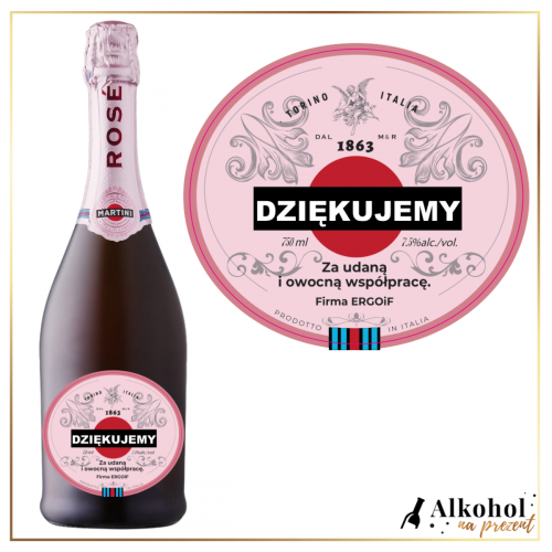 PODZIĘKOWANIA MARTINI ROSE EXTRA DRY - PREZENT NA PODZIĘKOWANIA