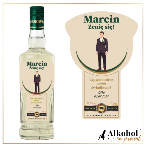 ZOSTANIESZ MOIM ŚWIADKIEM? ŻUBRÓWKA BISON GRASS - PREZENT DLA ŚWIADKA