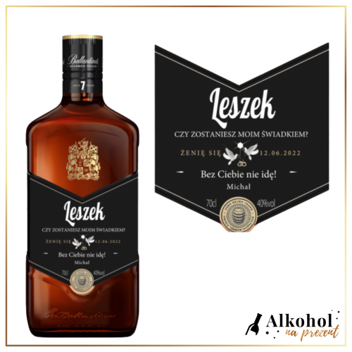 ZOSTANIESZ MOIM ŚWIADKIEM? BALLANTINE'S 7-LETNI PREZENT DLA ŚWIADKA