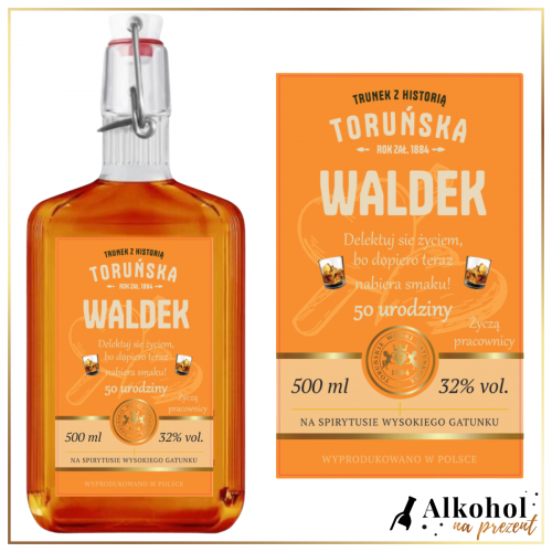 DELEKTUJ SIĘ ŻYCIEM WÓDKA TORUŃSKA PIERNIKOWA - WÓDKA NA PREZENT
