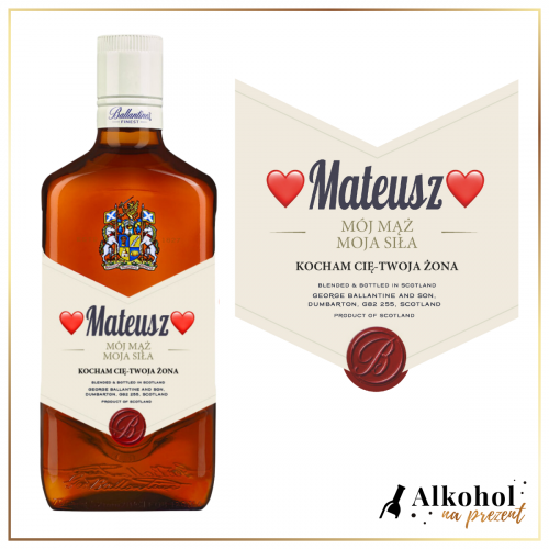 MÓJ MĄŻ MOJA SIŁA BALLANTINE'S- PREZENT DLA CHŁOPAKA NA ROCZNICĘ