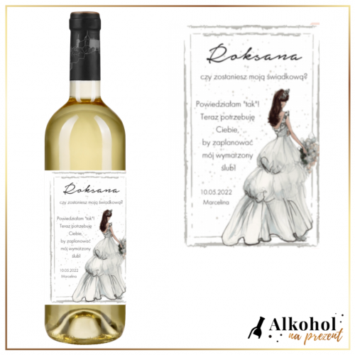 BIAŁA SUKNIA WINO BIAŁE - PREZENT DLA PANNY MŁODEJ