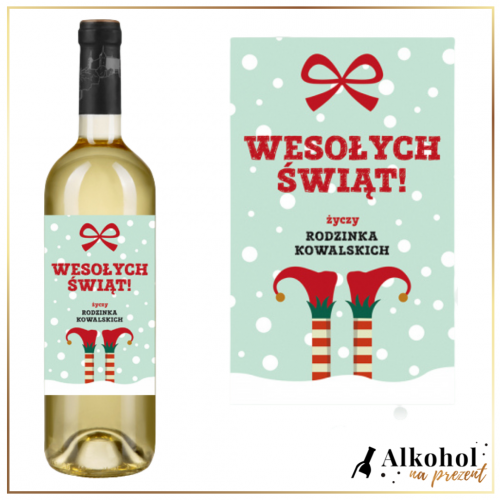 BOŻE NARODZENIE WINO BIAŁE - PREZENT NA BOŻE NARODZENIE