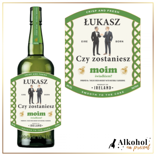 ŚWIADEK WHISKEY PROPER NO. TWELVE APPLE - PERSONALIZOWANY PREZENT DLA ŚWIADKA
