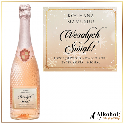 ŚWIĄTECZNA DIAMENTOWA BUTELKA MICHELANGELO SPUMANTE ROSE
