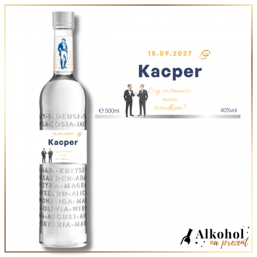 ŚWIADEK WÓDKA PAN TADEUSZ - PREZENT DLA ŚWIADKA