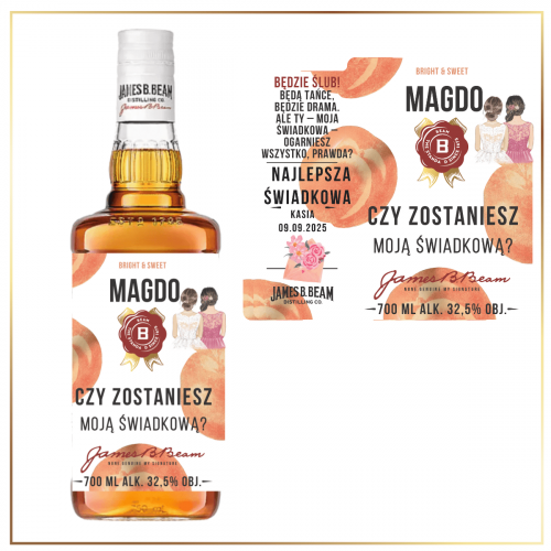 ŚWIADKOWA JIM BEAM PEACH - PREZENT DLA ŚWIADKOWEJ