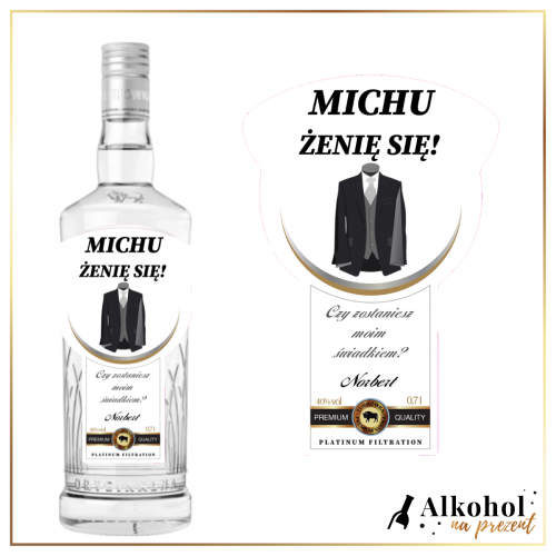 ZOSTANIESZ MOIM ŚWIADKIEM? ŻUBRÓWKA BIAŁA - PREZENT DLA ŚWIADKA