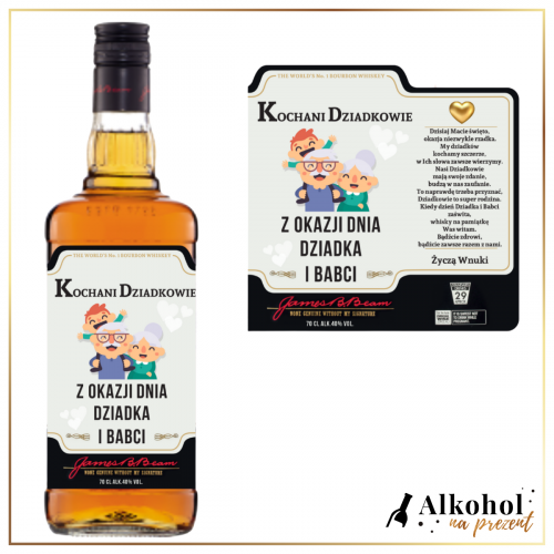 DZIADKOWIE JIM BEAM WHITE - PREZENT DLA BABCI I DZIADKA