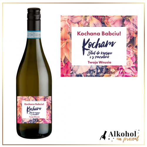 KWIATOWA BABCIA PROSECCO BORSARI FRIZZANTE - POMYSŁ NA UPOMINEK DLA BABCI