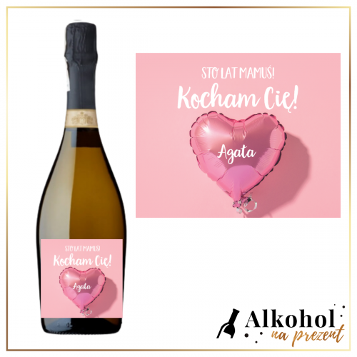 MAMA BALON Z SERCEM PROSECCO VILLA CAMELIE