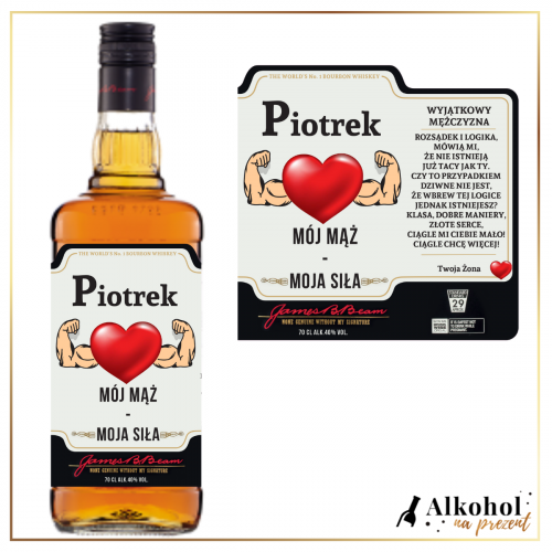 MÓJ MĄŻ MOJA SIŁA JIM BEAM WHITE - POMYSŁ NA PREZENT DLA MĘŻA