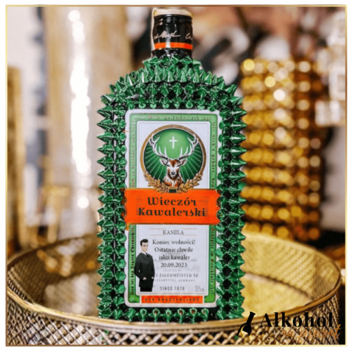 WIECZÓR KAWALERSKI JAGERMEISTER Z ZIELONYMI KOLCAMI - PREZENT NA WIECZÓR KAWALERSKI