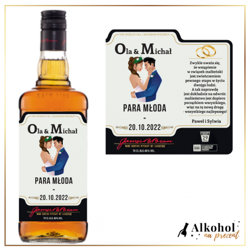 ŚLUBNY JIM BEAM WHITE - PREZENT DLA NOWOŻEŃCÓW