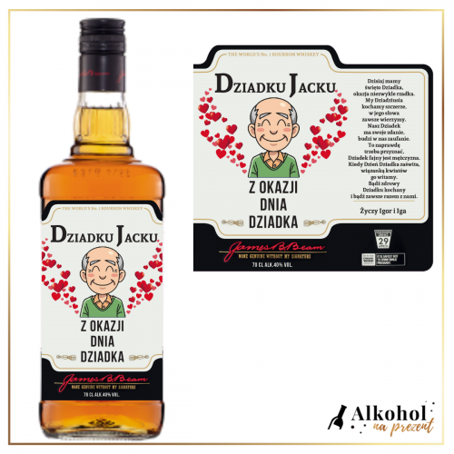 PREZENT DLA DZIADKA JIM BEAM WHITE - PREZENT NA DZIEŃ DZIADKA