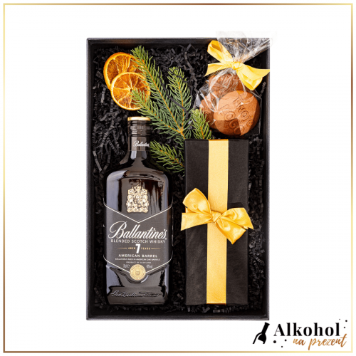 ŚWIĄTECZNY ZESTAW WHISKY BALLANTINE'S 7-LETNI - ZESTAW PREZENTOWY NA ŚWIĘTA BOŻEGO NARODZENIA