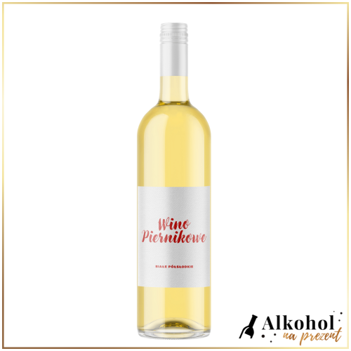 WINO PIERNIKOWE BIAŁE PÓŁWYTRAWNE 0,75L