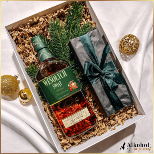 WESOŁYCH ŚWIĄT ZESTAW TULLAMORE D.E.W. WHISKEY + PIERNIKI - ZESTAW PREZENTOWY NA BOŻE NARODZENIE