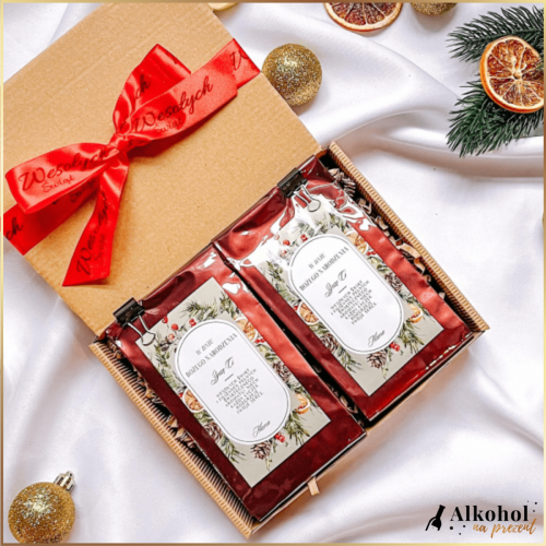 ŚWIĄTECZNY WIENIEC ZESTAW 2 KAW BORDO - PREZENT NA BOŻE NARODZENIE