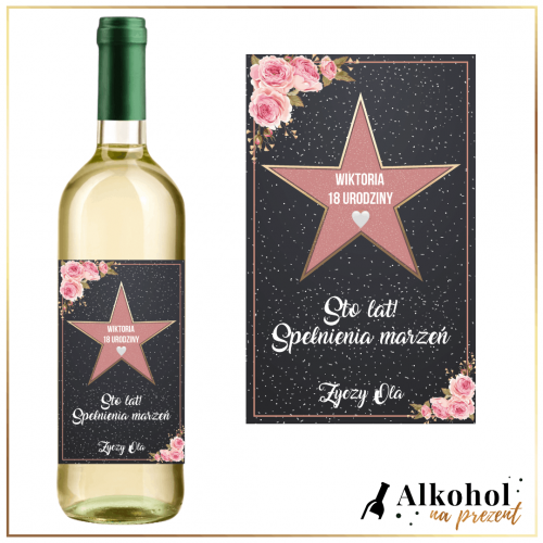 18 URODZINY ALEJA GWIAZD WINO MONTE MILLA AIREN - POMYSŁ NA PREZENT NA 18 URODZINY