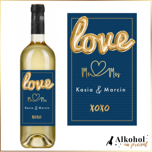 LOVE MR&MRS WINO BIAŁE