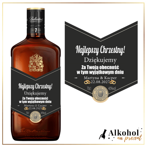 CHRZESTNY BALLANTINE'S 7-LETNI - PREZENT NA PODZIĘKOWANIA DLA CHRZESTNEGO