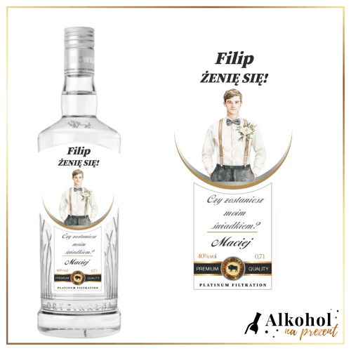 ZOSTANIESZ MOIM ŚWIADKIEM? ŻUBRÓWKA BIAŁA - PREZENT DLA ŚWIADKA