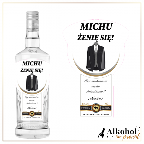 ZOSTANIESZ MOIM ŚWIADKIEM? ŻUBRÓWKA BIAŁA - PREZENT DLA ŚWIADKA