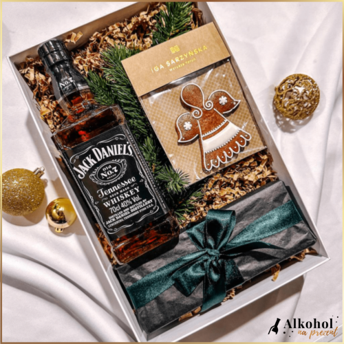 ŚWIĄTECZNY ZESTAW JACK DANIEL'S OLD NO.7 + PIERNIK - ZESTAW PREZENTOWY NA BOŻE NARODZENIE