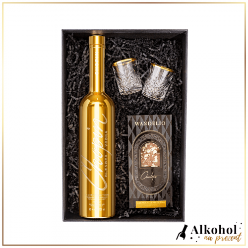 ŚWIĄTECZNY ZESTAW WÓDKA CHOPIN BLENDED GOLD - ZESTAW PREZENTOWY NA ŚWIĘTA BOŻEGO NARODZENIA