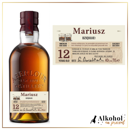 PODZIĘKOWANIA WHISKY ABERLOUR 12YO - PREZENT NA PODZIĘKOWANIA