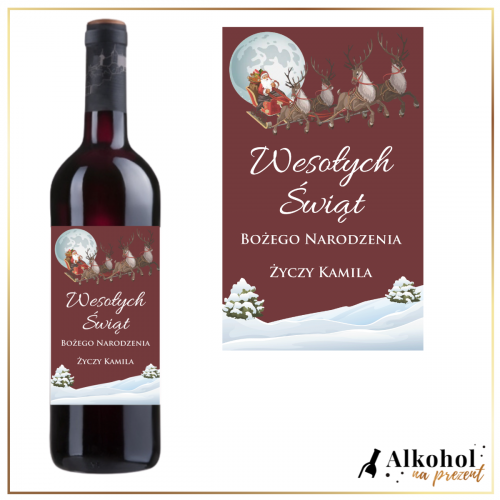 SANIE MIKOŁAJA WINO CZERWONE - PREZENT NA BOŻE NARODZENIE
