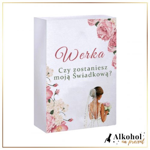 ZOSTANIESZ MOJĄ ŚWIADKOWĄ? DUŻE PUDEŁKO Z NADRUKIEM