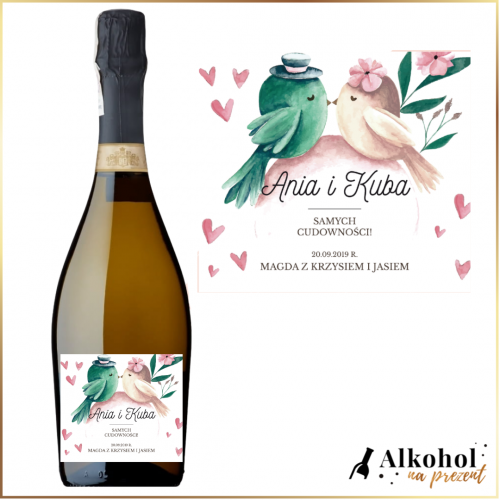 GOŁĄBECZKI PROSECCO VILLA CAMELIE - WINO ZAMIAST KWIATÓW NA ŚLUB