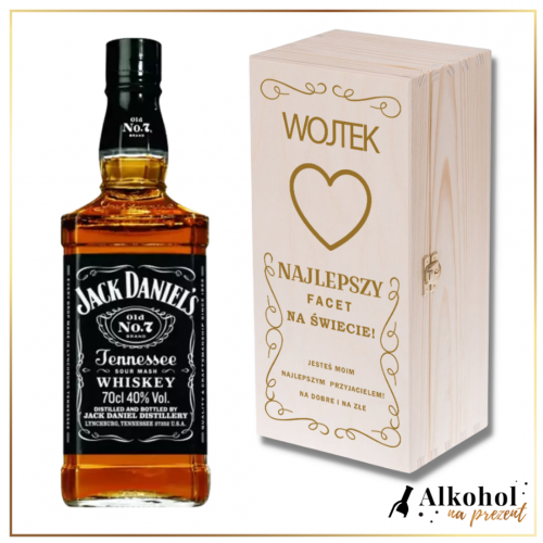 NAJLEPSZY FACET NA ŚWIECIE JACK DANIEL'S + PERSONALIZOWANA SKRZYNKA DREWNIANA