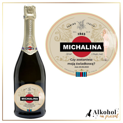 ŚWIADKOWA MARTINI PROSECCO - PREZENT DLA ŚWIADKOWEJ