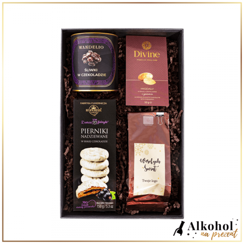 ŚWIĄTECZNY ZESTAW Z KAWĄ I SŁODYCZAMI - ZESTAW PREZENTOWY NA ŚWIĘTA BOŻEGO NARODZENIA