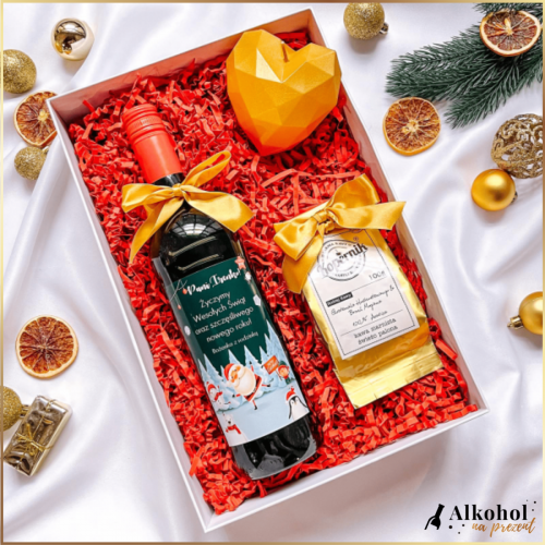 ZIELONE ŚWIĘTA GRZANIEC STAROTORUŃSKI + ŚWIECZKA HEART LOW POLY ZŁOTA - PREZENT NA ŚWIĘTA