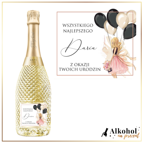 DZIEWCZYNA Z BALONAMI FREIXENET ASTI DOCG - PREZENT NA URODZINY DLA NIEJ
