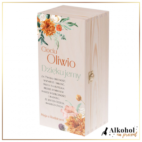 DZIĘKUJEMY CIOCIU SKRZYNKA Z NADRUKIEM - PREZENT DLA CHRZESTNEJ