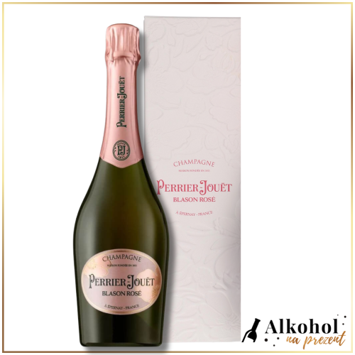 SZAMPAN PERRIER JOUET BLASON ROSE 0.75L + OPAKOWANIE