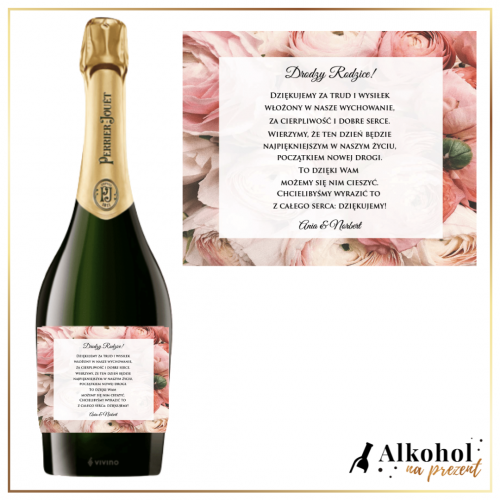 PODZIĘKOWANIA PIWONIE SZAMPAN PERRIER JOUET GRAND BRUT