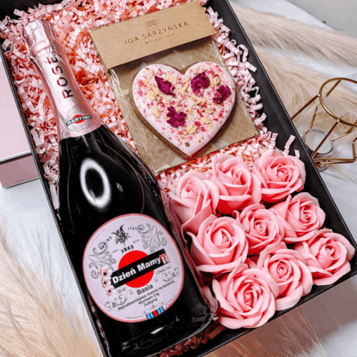DZIEŃ MAMY ZESTAW MARTINI ROSE EXTRA DRY + PIERNICZEK OPONKA - PREZENT NA DZIEŃ MAMY