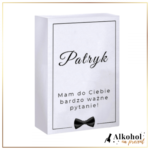 ZOSTANIESZ MOIM ŚWIADKIEM? DUŻE PUDEŁKO Z NADRUKIEM - PREZENT DLA ŚWIADKA
